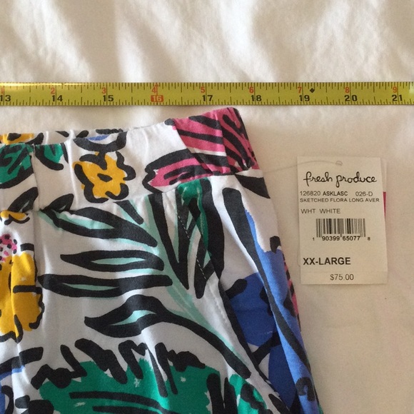 Vintage Fresh Produce long Avery Sketched Floral XXL skirt white multicolor - Picture 7 of 8